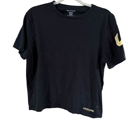 True Religion Black Tee with Gold Accents - Picture 2 of 8